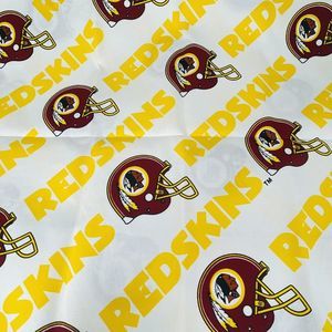 Vintage Washington Redskins Football Helmets Tablecloth Artex 44" x 44.5" Cotton